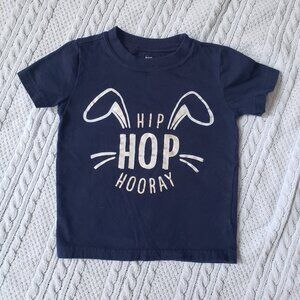 Toddler Boys Navy Blue Hip Hop Hooray Easter Bunny Shirt by Carter's - Size 2T